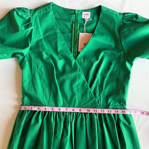 Lisa Says Gah! Emerald green Toganga Midi Dress size L, NWT - Picture 12 of 16